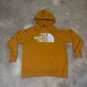North face burnt yellow hoodie